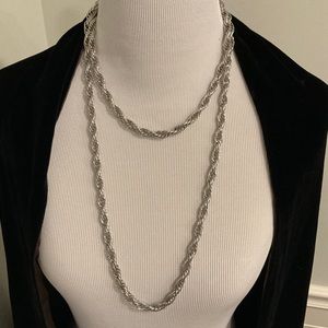 Nordstrom Thick RopeChain Silver-Tone Necklace NWT